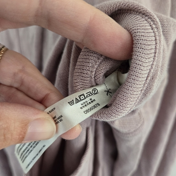 Free People FP Movement Back Into It Cutout Hoodie Sweatshirt Moonlight Mauve XS - Picture 8 of 9